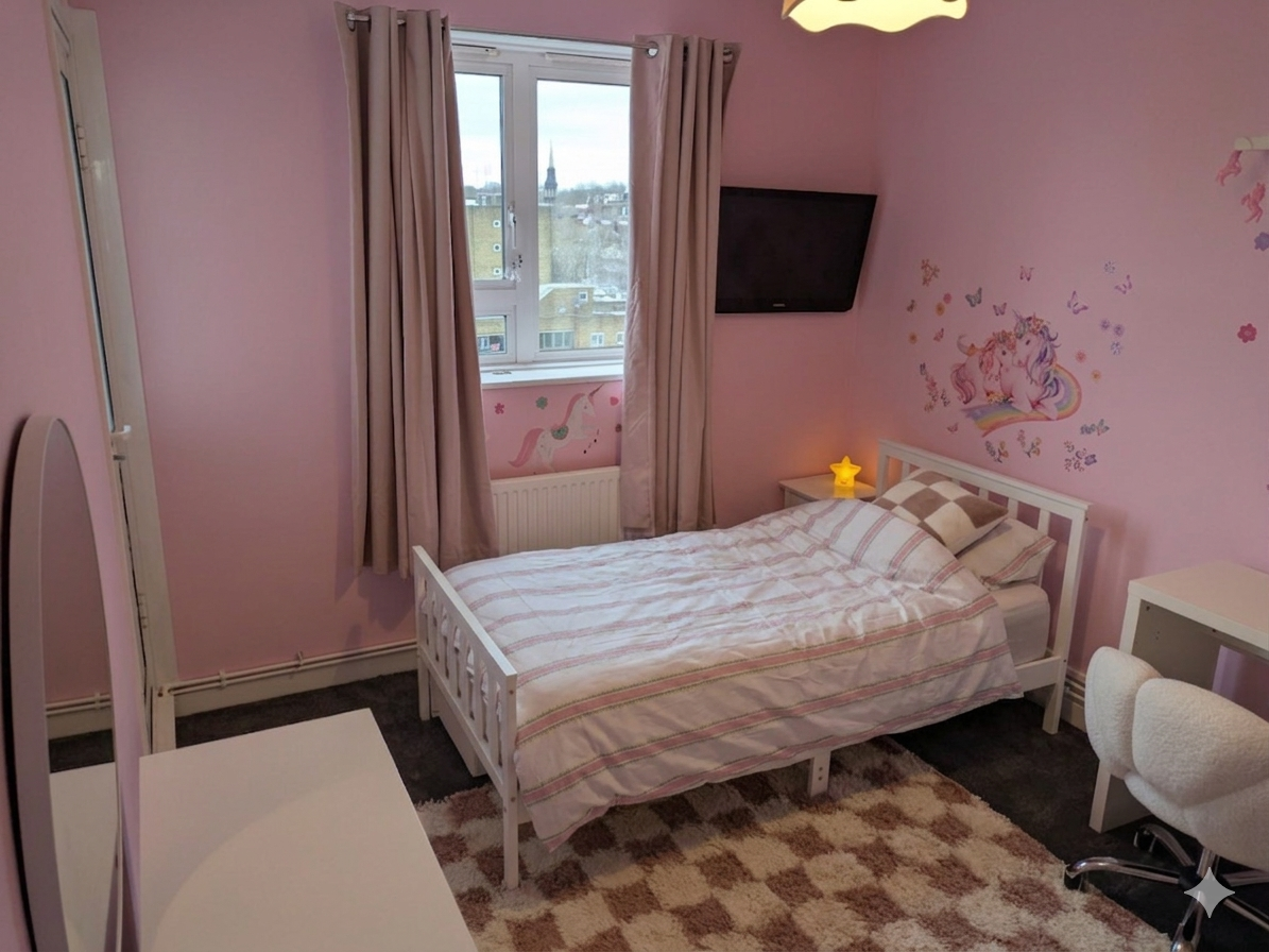 A redesigned bedroom by the Transforming Spaces programme