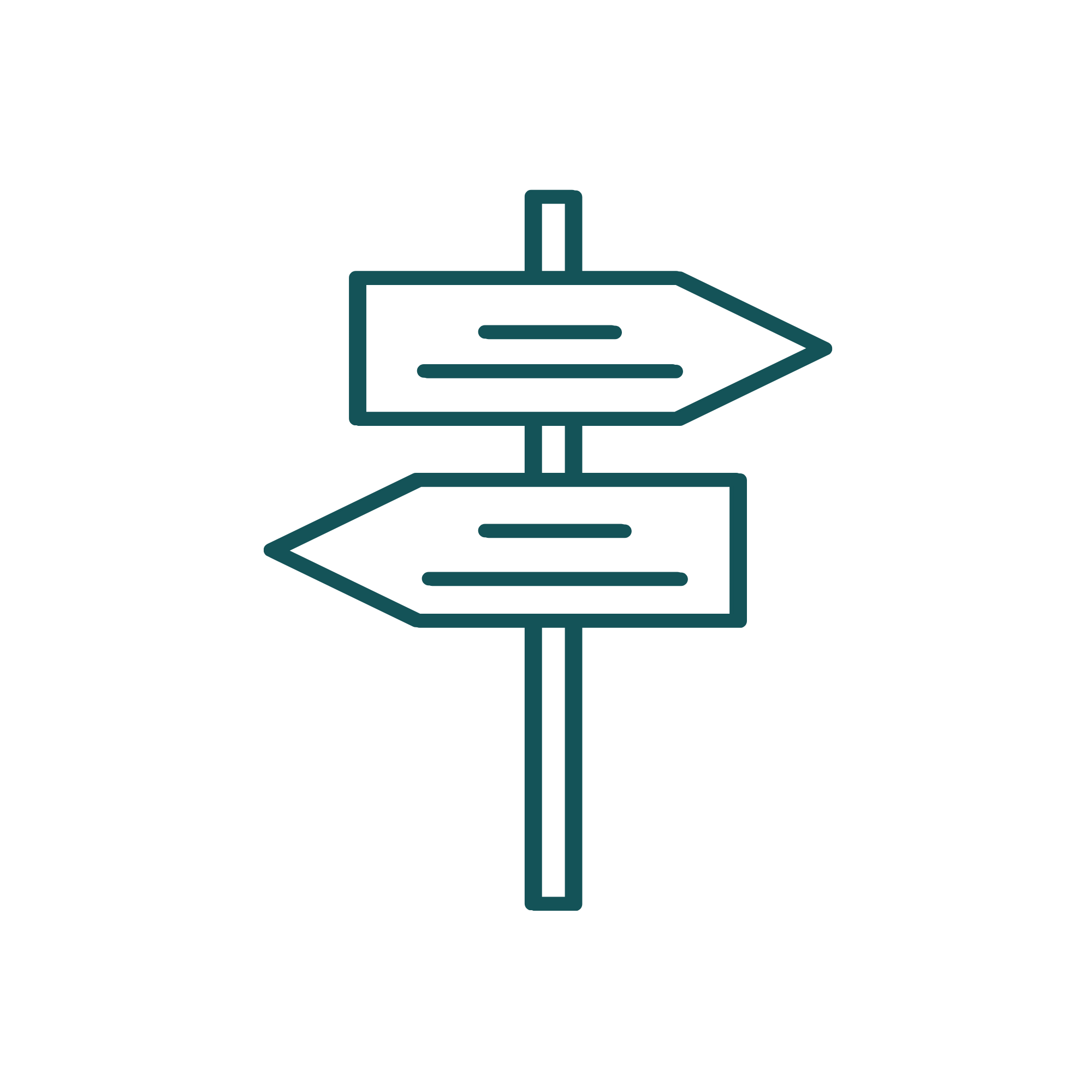 Graphic depicting signs showing direction signs